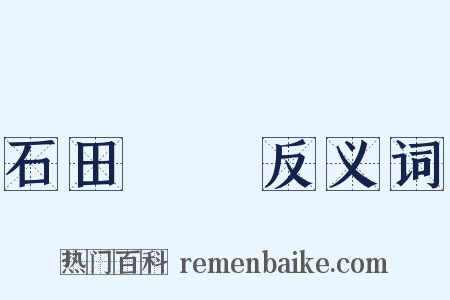 石田詩選反义词是什么意思的图片